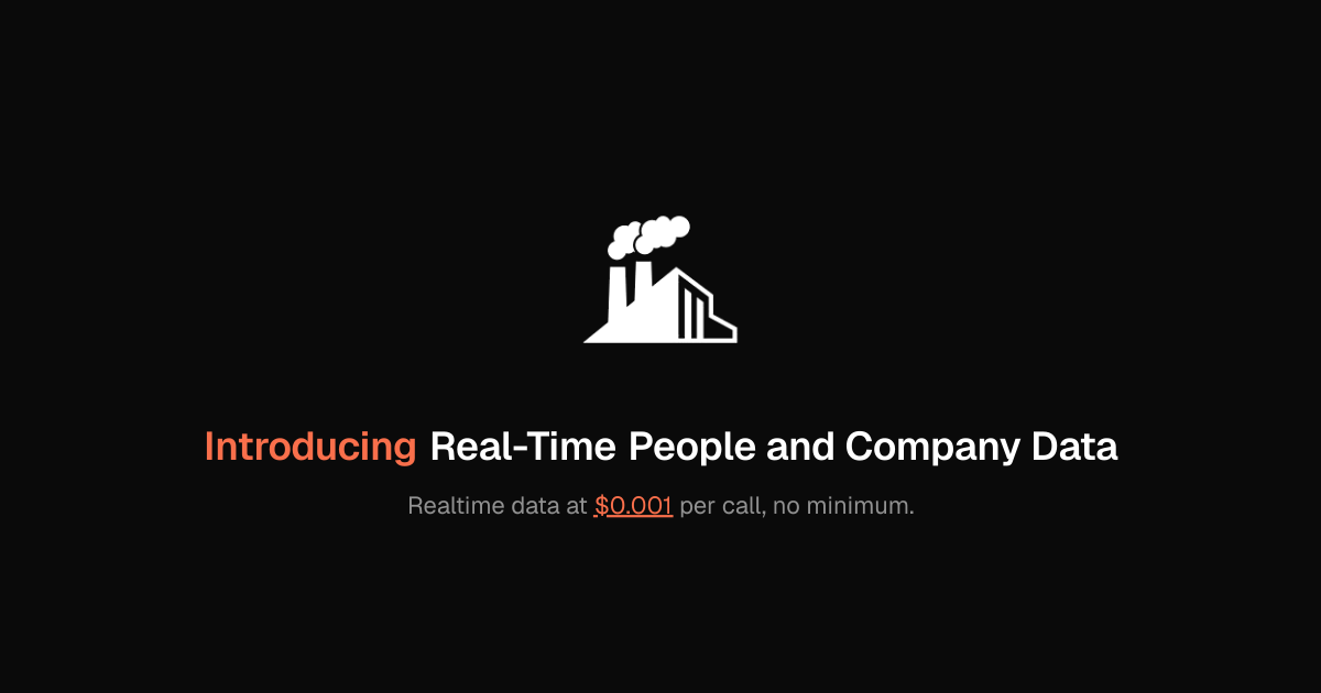 Introducing Real-Time People and Company Data